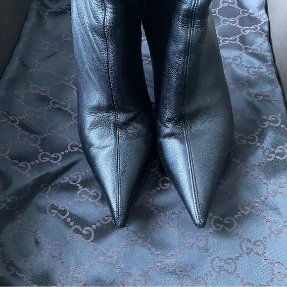 Gucci stiv pelle cuoio black leather boots - Picture 8 of 13